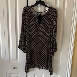 Black and Cream Patterned Dress